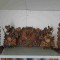 SET 5 PIESE TROFEE DE VANATOARE COARNE DE CAPRIOR ATASATE IN SCULPTURI DE LEMN-236467