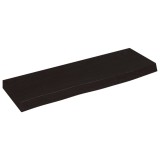Cumpara ieftin Raft de perete maro inchis 60x20x4 cm lemn masiv stejar tratat