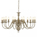 vidaXL Candelabru, alb vintage, 12 becuri E14
