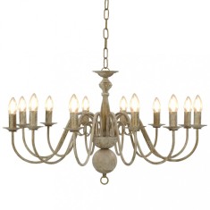 vidaXL Candelabru, alb vintage, 12 becuri E14 281620