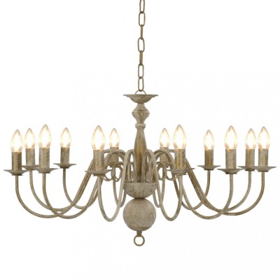 vidaXL Candelabru, alb vintage, 12 becuri E14 281620 foto