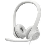 Casti Logitech H390, USB, Off-White