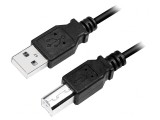 Cablu USB 2.0 A-B Nichelat 2m Negru, Logilink