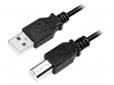 Cablu USB 2.0 A-B 3m Negru foto