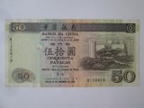 Rara! Macau 50 Patacas 1999 UNC,bancnota din imagini
