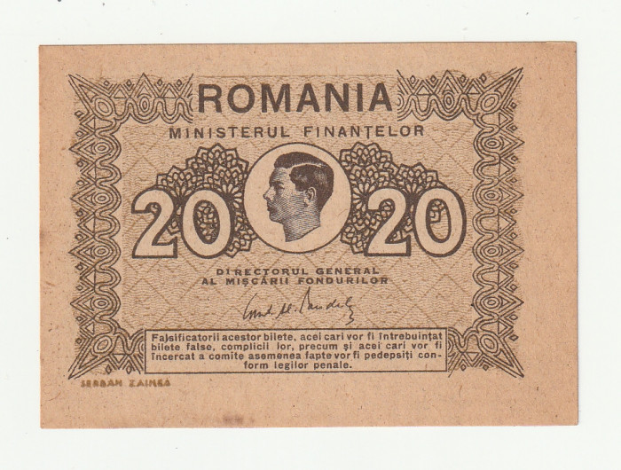 Romania, 20 lei 1945 _UNC *cod B2