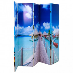 vidaXL Paravan de cameră pliabil, 200 x 170 cm, plajă