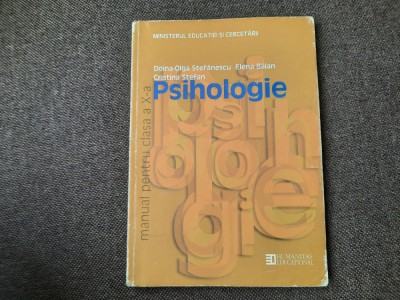 Doina Olga Stefanescu - Psihologie. Manual pentru clasa a X-a 2008 foto
