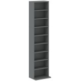 HOMCOM Rafturi pentru CD și DVD 9 compartimente și 6 rafturi reglabile capacitate max. 260 CD/120 DVD 33 x 24 x 140 cm gri | Aosom Romania