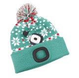 Caciula de iarna Strend Pro X-mas verde, cu 4 LED SMD, 60 lm, marimea L