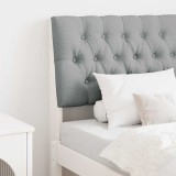 vidaXL Tăblie tapițată Gri deschis 75 cm Lemn de pin masiv 879373