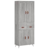 Cumpara ieftin Dulap inalt, gri sonoma, 69,5x34x180 cm, lemn compozit