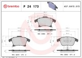 BREMBO P 24 173 PRIME LINE set placute frana,frana disc