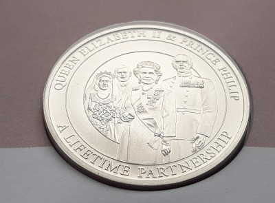 31. Moneda Insulele Cook 1 Dollar 2011 (Lifetime of Service-90th Birthday) foto