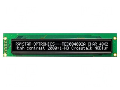 Afișaj OLED Alfanumeric 40x2 Alb 182x38.5x9.3mm 16 PIN foto