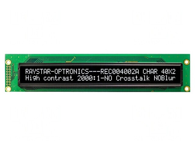 Afișaj OLED Alfanumeric 40x2 Alb 182x38.5x9.3mm 16 PIN