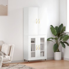vidaXL Dulap &icirc;nalt, alb, 69,5x34x180 cm, lemn compozit