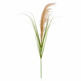 Planta artificiala decorativa cu stuf si iarba, 110 cm, verde maro