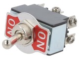 Comutator basculant DPDT 20A/12VDC cu terminale cu şurub