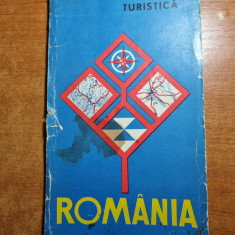 harta turistica a republicii socialiste romania - anii '70 - dimensiuni 92/67 cm