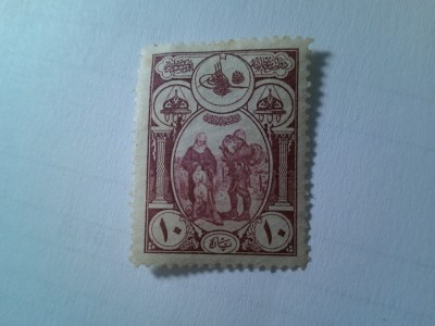 Serie 1 valoare Turcia 1917 - Soldat , 10 para violet , sarniera foto