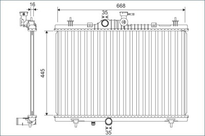 VALEO 701164 Radiator, racire motor foto