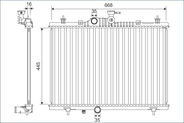 VALEO 701164 Radiator, racire motor