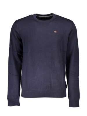 Pulover barbati, cu logo brodat, Regular fit, Bleumarin, S foto
