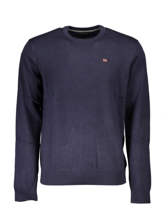 Pulover barbati, cu logo brodat, Regular fit, Bleumarin, S