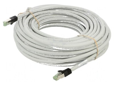 Patch cord S/FTP Cat 8.1 litat Cu LSZH gri 25m 24AWG Fire: 8 - Patch cord Cat 8.1 gri 25m foto
