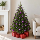 Set globuri de Craciun, 100 piese, violet