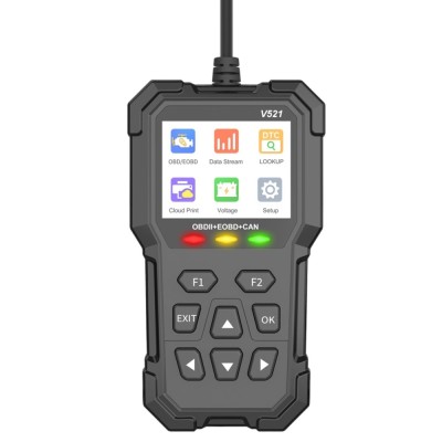 Tester Diagnoza Multimarca Techstar V521, Scanner OBD2 EOBD CAN, Citeste peste 4000 coduri eroare, ARM 32-bit Cortex-M3 foto
