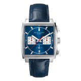 Ceas cronograf SPECHT &amp; S&Ouml;HNE SP0009, 39 mm, mecanism Seiko VK64, oțel inoxidabil 316L, curea piele albastră, rezistent la apă 50 m