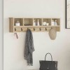 VidaXL Răcător de paltoane montat pe perete cu raft Stejar sonoma 874325