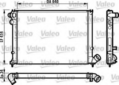 Radiator, racire motor PEUGEOT 406 Estate (8E/F) (1996 - 2004) VALEO 731575 foto