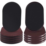 Set 8 glisoare pentru mutat mobila Ezprotekt, 24.1 x 14.6 cm, plastic, EVA, negru, maro