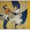 RAPHAEL KIRCHNER , CUPLU DANSAND , CROMOLITOGRAFIE , ART NOUVEAU , CARTE POSTALA , CLASICA