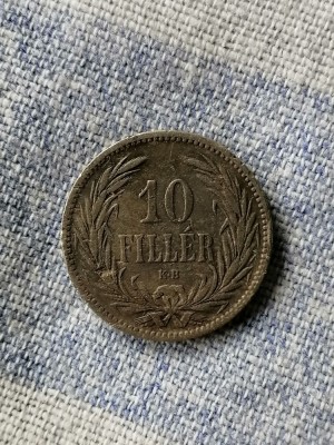 MONEDA-10 FILLER 1894 - UNGARIA foto