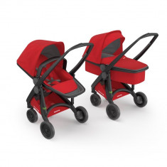 Carucior 2 In 1, Greentom, 100% Ecologic, Black Red foto