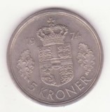 Danemarca 5 coroane 1974 - Margrethe II