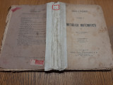 METODICA MATEMATICII - Vol.II - Gh. N. Costescu - Viata Romaneasca, 1920, 542 p.