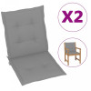 Perne scaun de grădină, 2 buc., gri, 100x50x3 cm, vidaXL