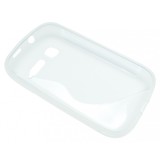 Husa silicon S-line semitransparenta pentru Alcatel Pop C1 (Orange Yomi)