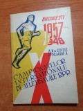 campionatele internationale de atletism RPR 1948-1957 - a 10 -a editie jubiliara