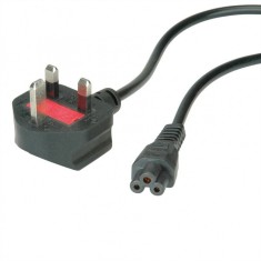 Cablu de alimentare UK la IEC C5 2.5A 1.8m Negru, Value 19.99.2016