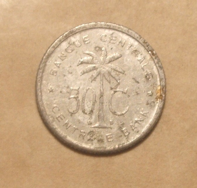 CONGO BELGIAN 50 CENTIMES 1954 RUANDA / URUNDI