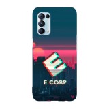 Husa compatibila cu Oppo A54s, Viceversa, model E Corp Mr Robot, Silicon, TPU, Transparent, Carcasa