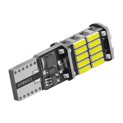 Bec led T10 W5W canbus, 26 leduri, SMD4014S, lumina alb pur 6000k foto