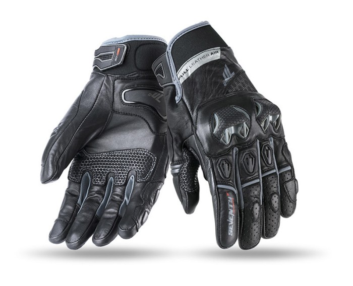 Manusi barbati pentru scuter - motocicleta Racing/Naked vara Seventy model SD-N32 marime: negru/gri Negru/gri XL (10 cm)
