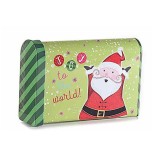 Cutie metal multicolor Mos Craciun 10.5x3x7 cm